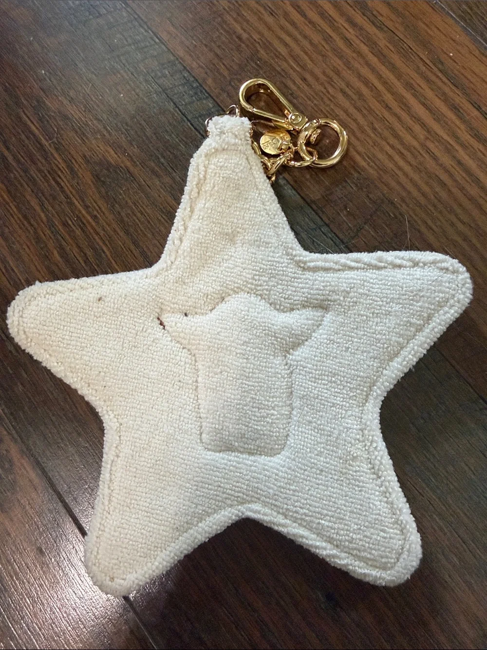 Stoney Clover Lane Star Shaped Plush Keychain with Green Baby Yoda Patch